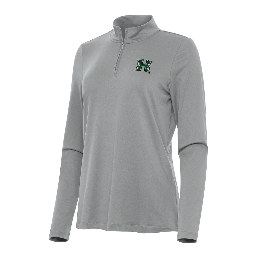 Women's Antigua Hawaii Rainbow Warriors Reprocess Quarter-Zip Top