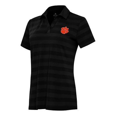 Women's Antigua Clemson Tigers Tunnel Polo