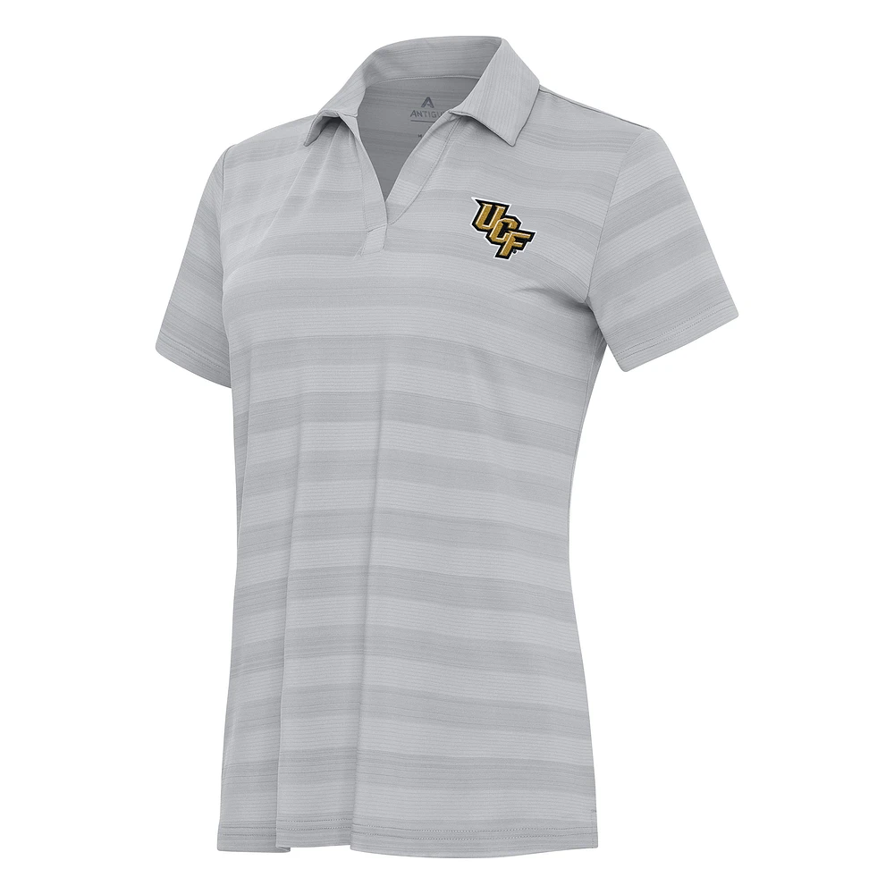 Women's Antigua Gray UCF Knights Tunnel Polo
