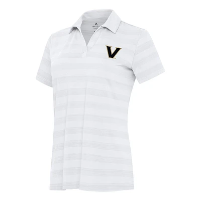 Women's Antigua White Vanderbilt Commodores Tunnel Polo