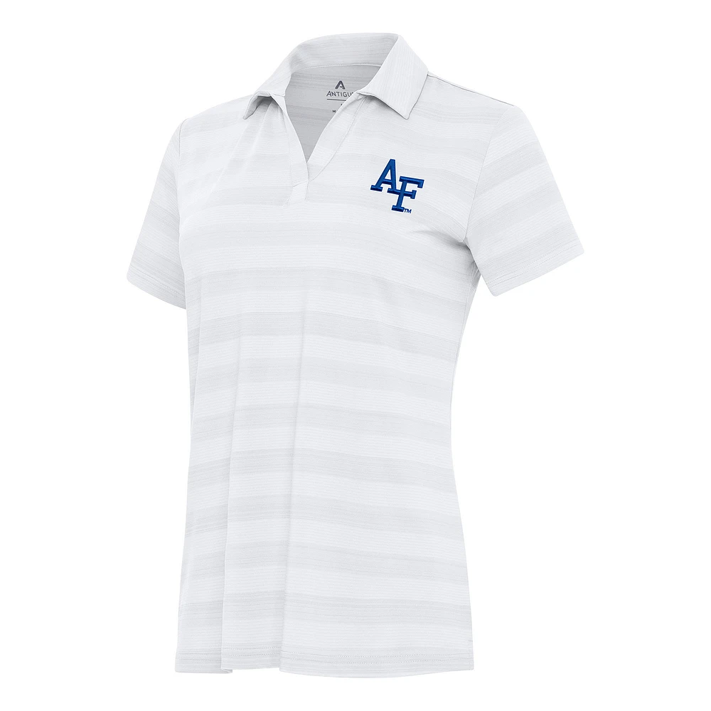 Women's Antigua White Air Force Falcons Tunnel Polo