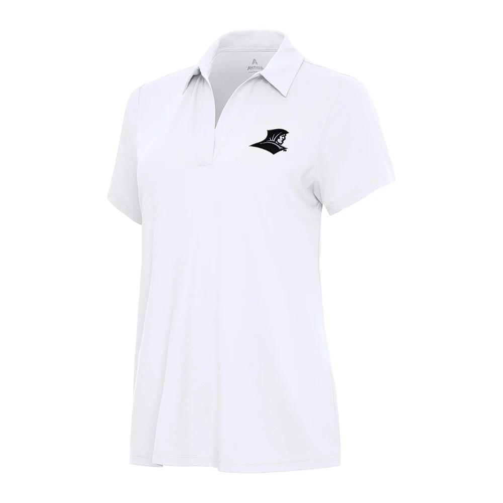Women's Antigua White Providence Friars Era V-Neck Polo