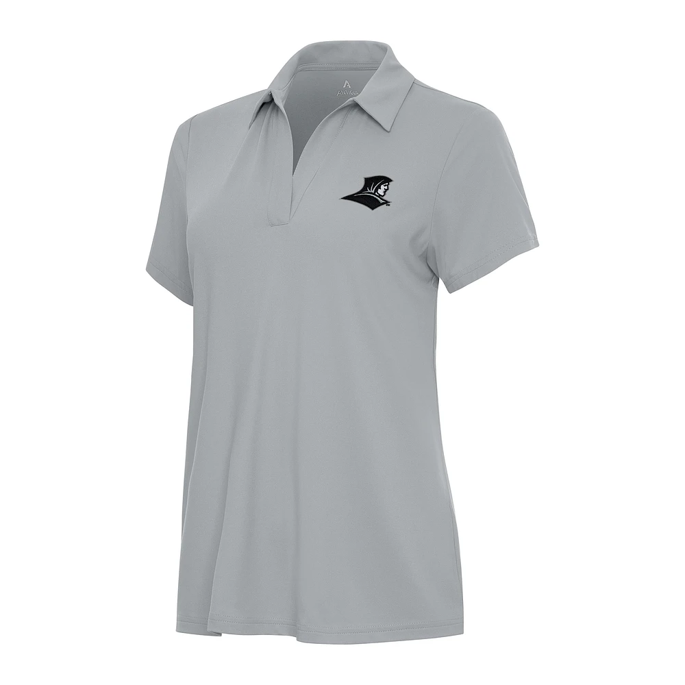 Women's Antigua Gray Providence Friars Era V-Neck Polo