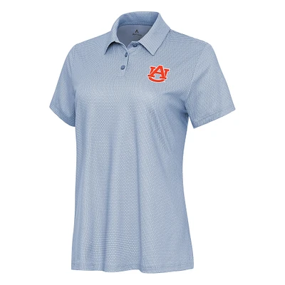 Women's Antigua White/Light Blue Auburn Tigers Rings Polo