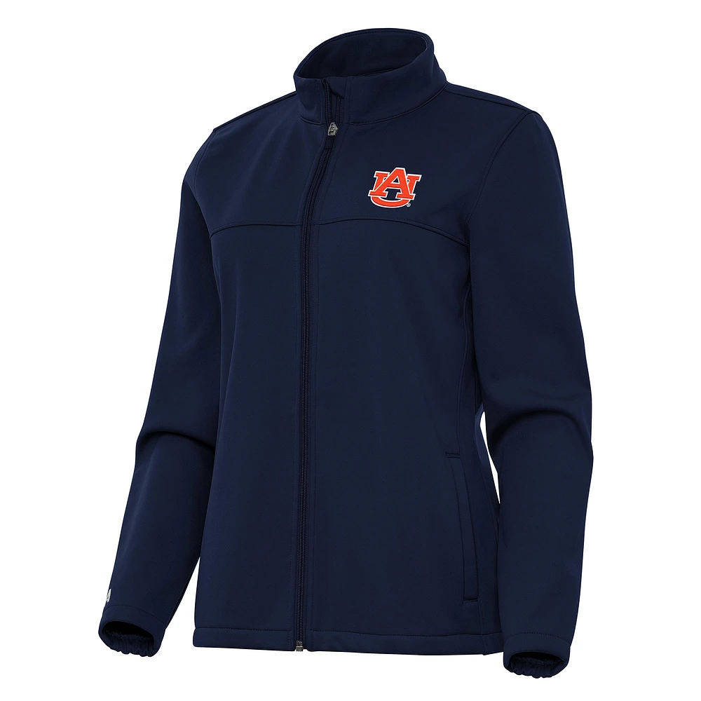 Women's Antigua Navy Auburn Tigers Links 2 Golf Full-Zip Jacket