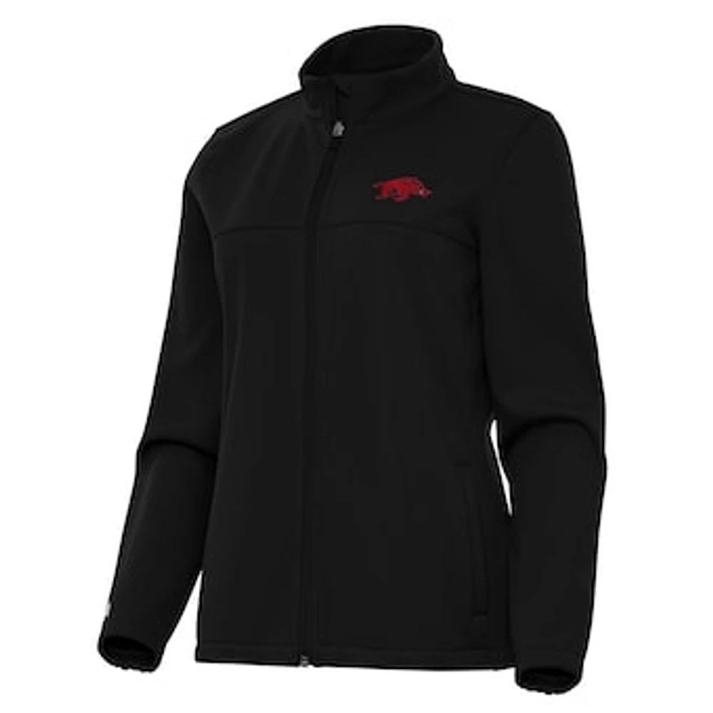 Women's Antigua Arkansas Razorbacks Links 2 Golf Full-Zip Jacket