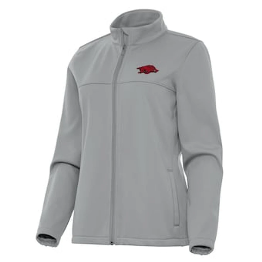 Women's Antigua Arkansas Razorbacks Links 2 Golf Full-Zip Jacket
