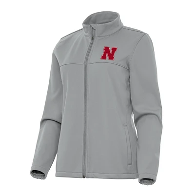 Women's Antigua Nebraska Huskers Links 2 Golf Full-Zip Jacket