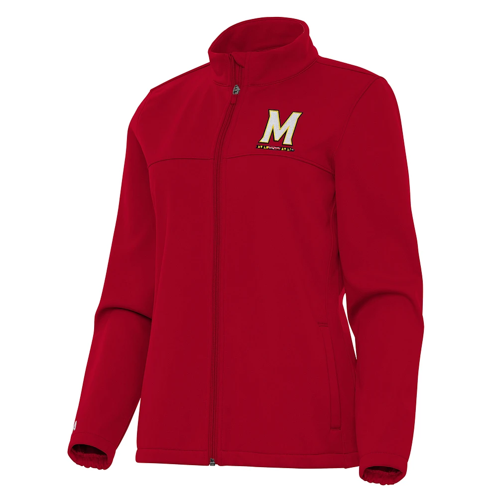 Women's Antigua Maryland Terrapins Links 2 Golf Full-Zip Jacket
