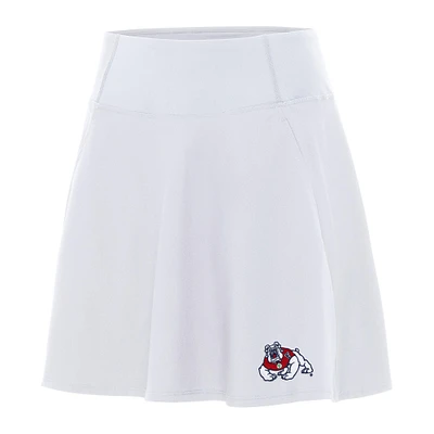 Women's Antigua White Fresno State Bulldogs Chip Skort