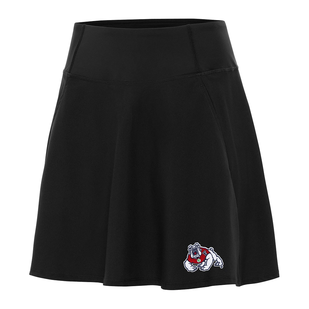 Women's Antigua Black Fresno State Bulldogs Chip Skort