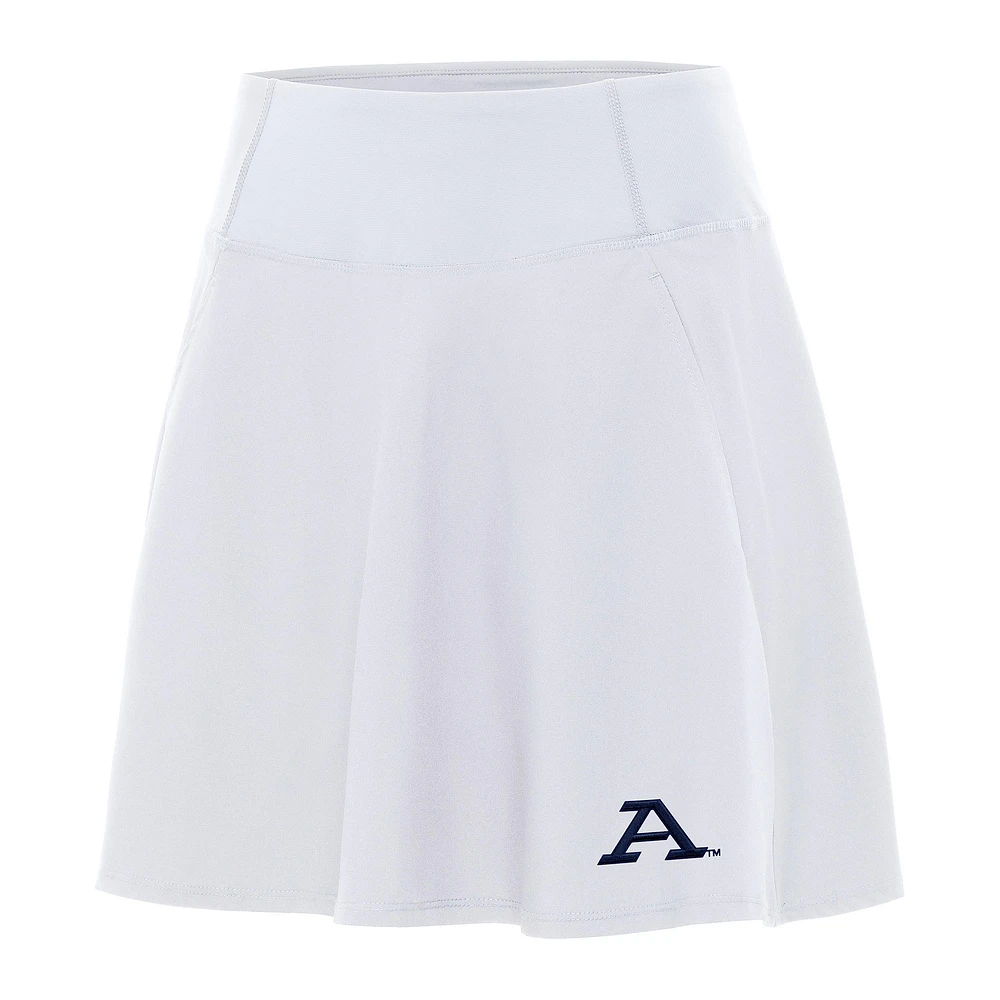 Women's Antigua White Akron Zips Chip Skort