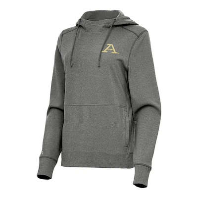Women's Antigua Heather Akron Zips Justice Pullover Hoodie