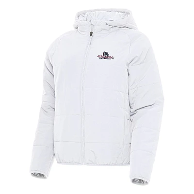 Women's Antigua Gonzaga Bulldogs Universe Full-Zip Puffer Jacket