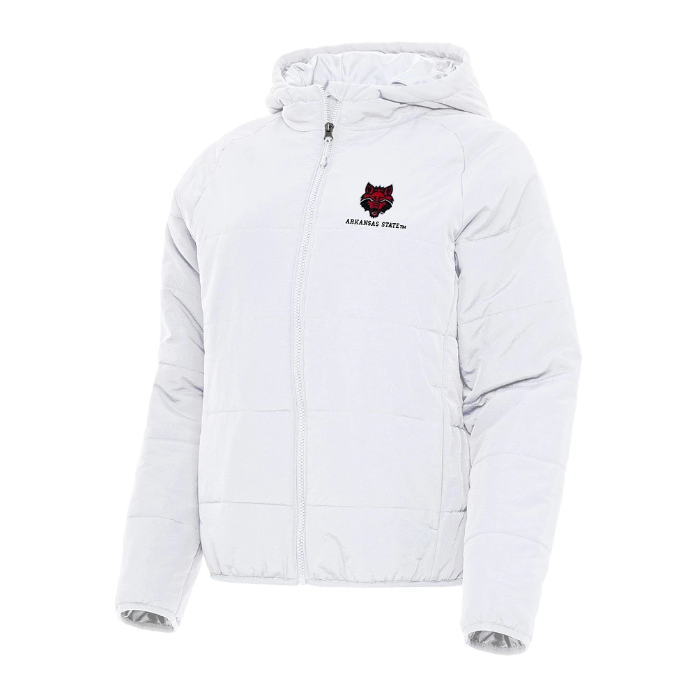 Women's Antigua Arkansas State Red Wolves Universe Full-Zip Puffer Jacket