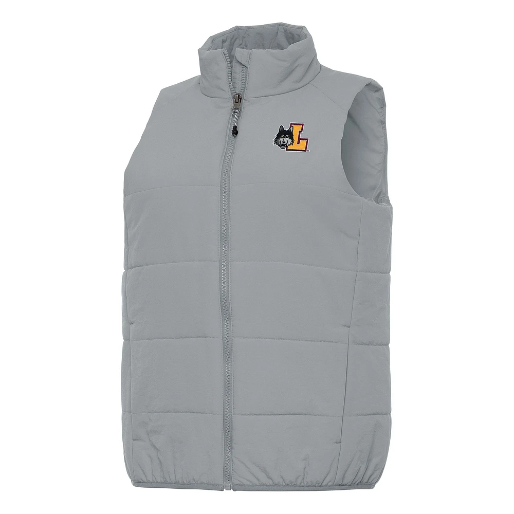 Women's Antigua Gray Loyola Chicago Ramblers Experience Full-Zip Vest