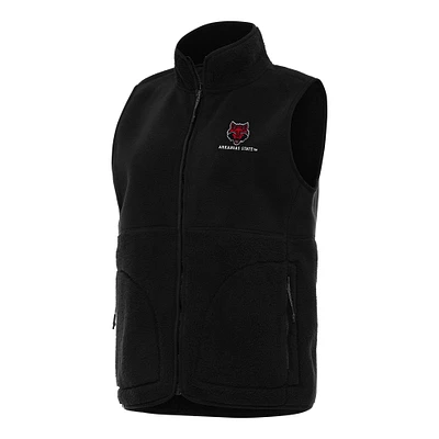 Women's Antigua Arkansas State Red Wolves Nostalgic Full-Zip Vest