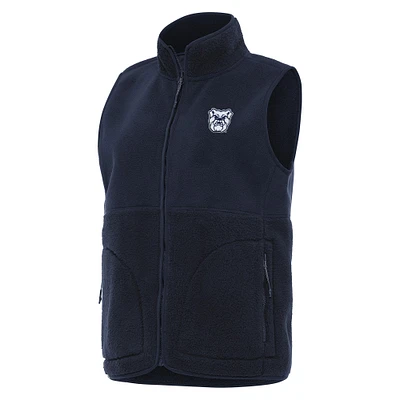 Women's Antigua Navy Butler Bulldogs Nostalgic Full-Zip Vest