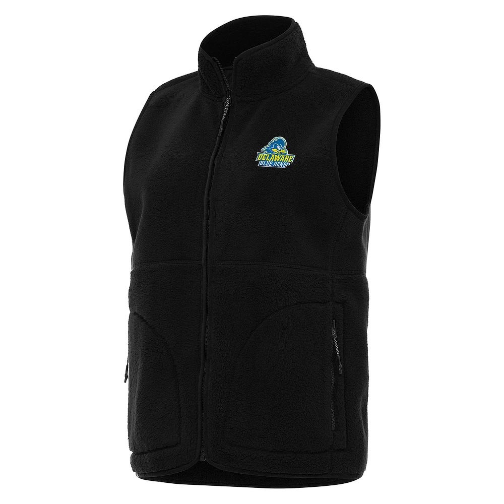 Women's Antigua Delaware Fightin' Blue Hens Nostalgic Full-Zip Vest