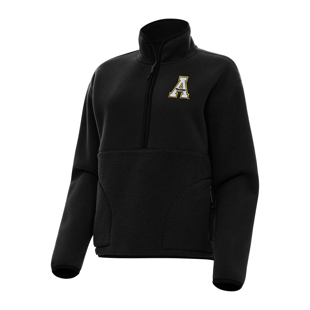 Women's Antigua Appalachian State Mountaineers Figure Half-Zip Pullover Sweatshirt