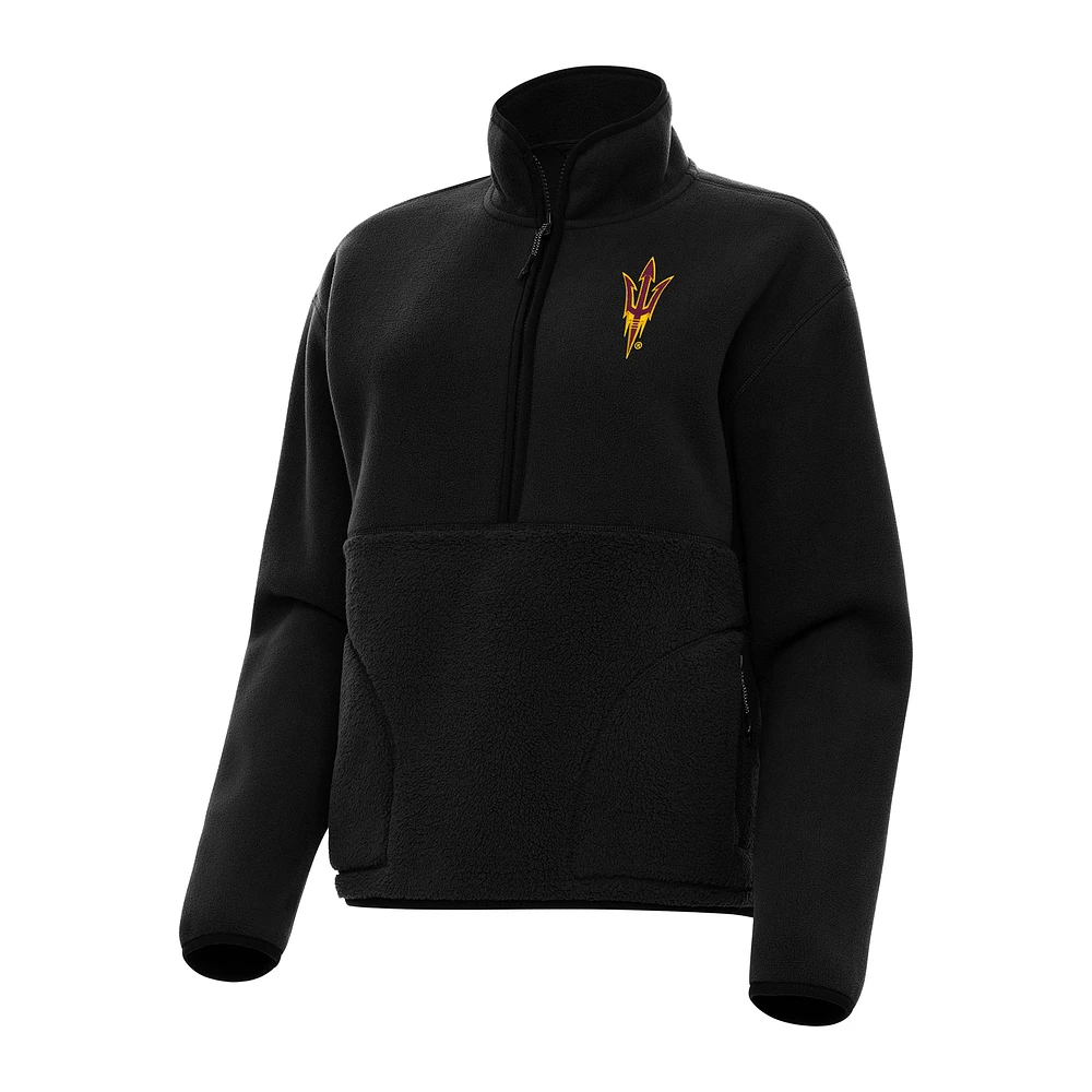 Women's Antigua Arizona State Sun Devils Figure Half-Zip Pullover Sweatshirt