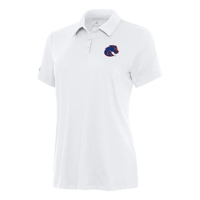 Women's Antigua White Boise State Broncos Reprocess Polo