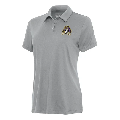 Women's Antigua Gray ECU Pirates Reprocess Polo
