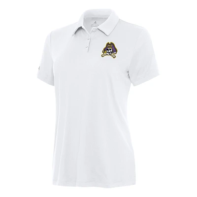 Women's Antigua White ECU Pirates Reprocess Polo