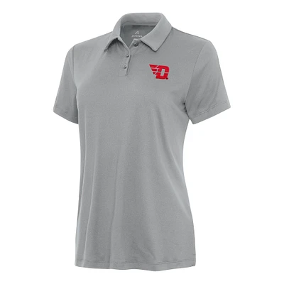 Women's Antigua Gray Dayton Flyers Reprocess Polo