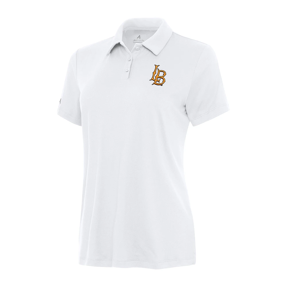 Women's Antigua White Cal State Long Beach The Reprocess Polo