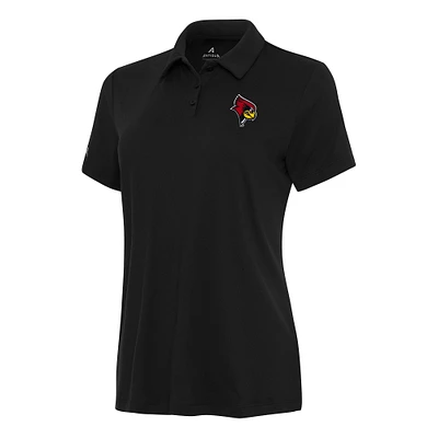 Women's Antigua Black Illinois State Redbirds Reprocess Polo