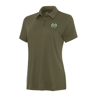 Women's Antigua Olive Colorado State Rams Reprocess Polo