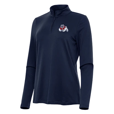 Women's Antigua Navy Fresno State Bulldogs Reprocess Quarter-Zip Top