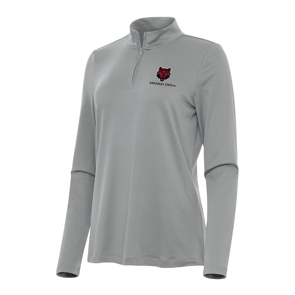 Women's Antigua Arkansas State Red Wolves Reprocess Quarter-Zip Top