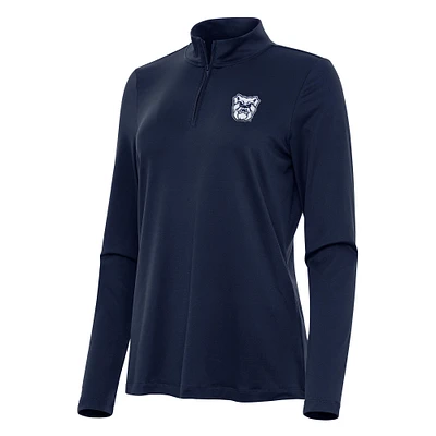 Women's Antigua Navy Butler Bulldogs Reprocess Quarter-Zip Top