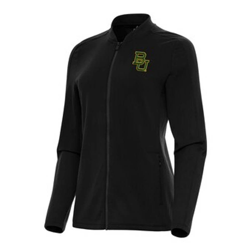 Women's Antigua Black Baylor Bears Continual Full-Zip Jacket