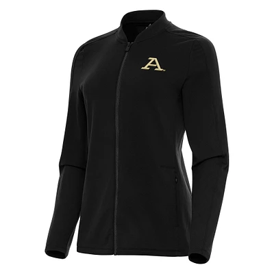Women's Antigua Black Akron Zips Continual Full-Zip Jacket
