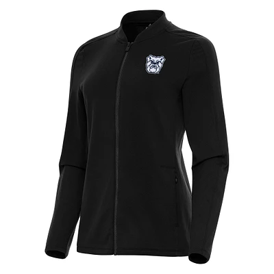 Women's Antigua Black Butler Bulldogs Continual Full-Zip Jacket