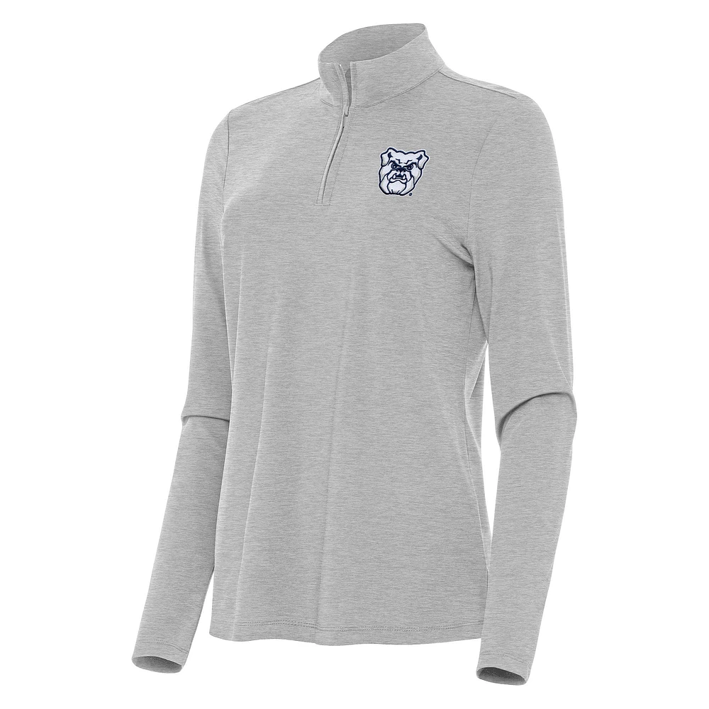 Women's Antigua Heather Butler Bulldogs Bright Quarter-Zip Top