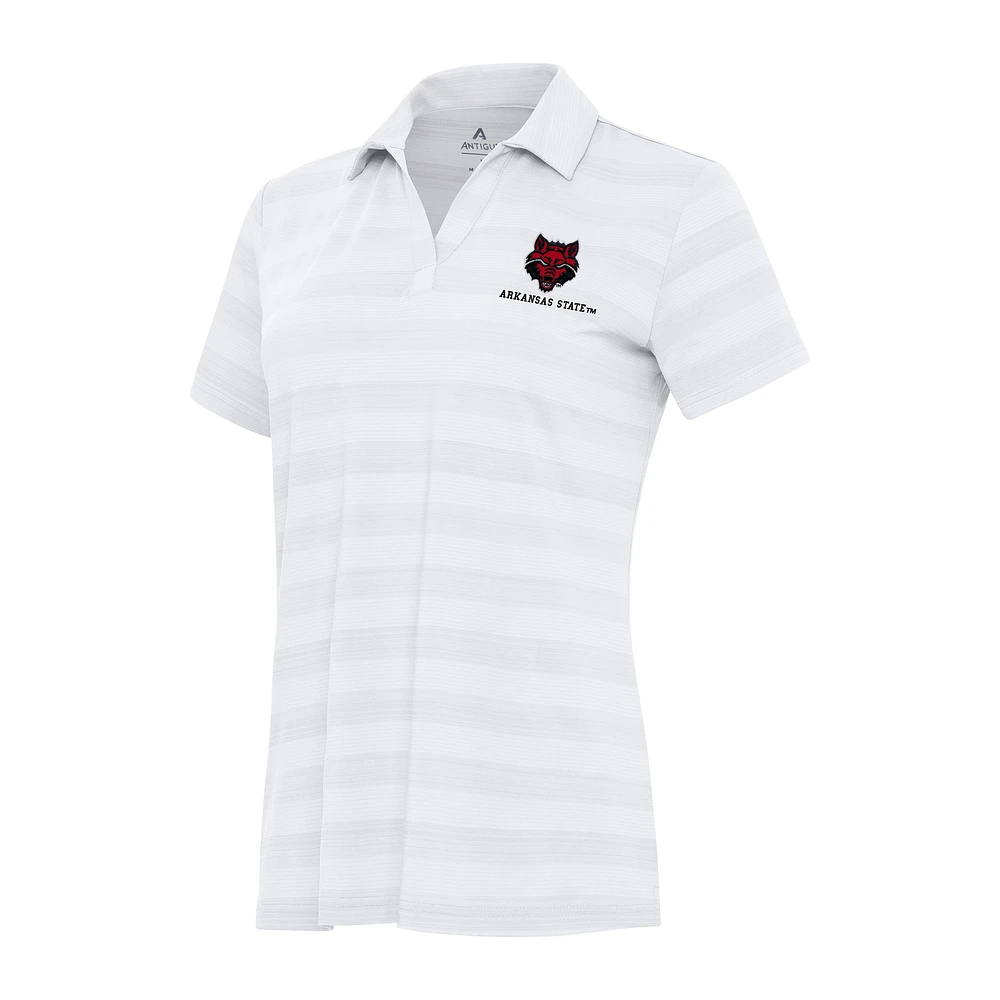 Women's Antigua White Arkansas State Red Wolves Tunnel Polo