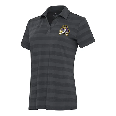 Women's Antigua Pewter ECU Pirates Tunnel Polo