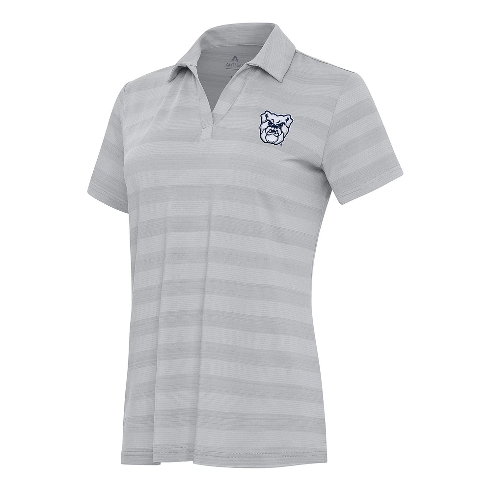 Women's Antigua Gray Butler Bulldogs Tunnel Polo