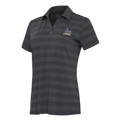 Women's Antigua Pewter James Madison Dukes Tunnel Polo