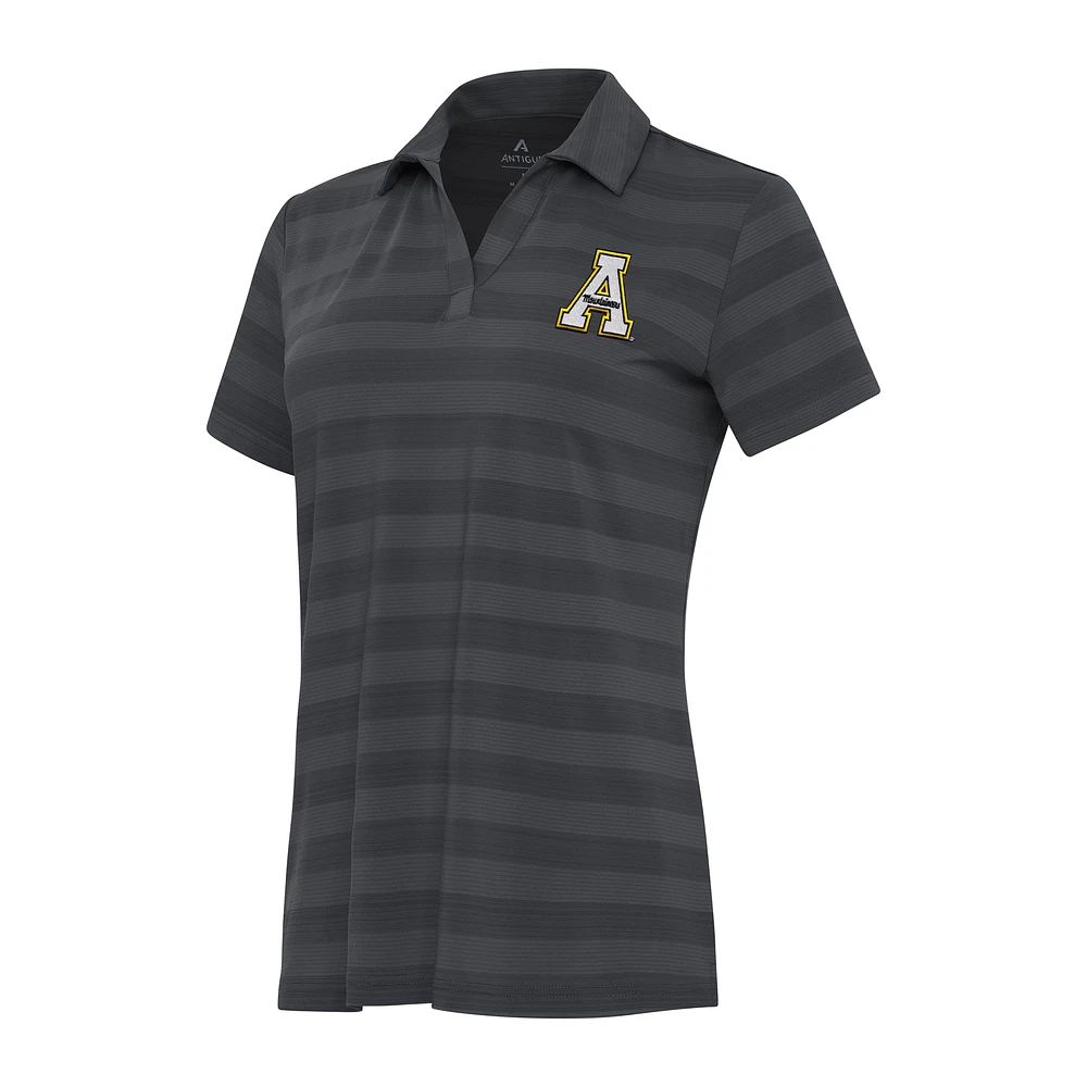 Women's Antigua Pewter Appalachian State Mountaineers Tunnel Polo