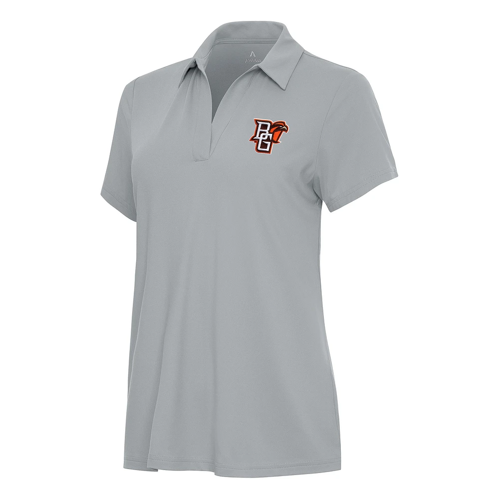 Women's Antigua Gray Bowling Green St. Falcons Era Polo