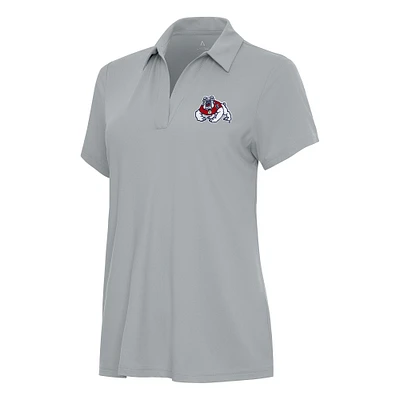 Women's Antigua Gray Fresno State Bulldogs Era Polo