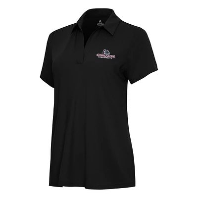 Women's Antigua Black Gonzaga Bulldogs Era Polo
