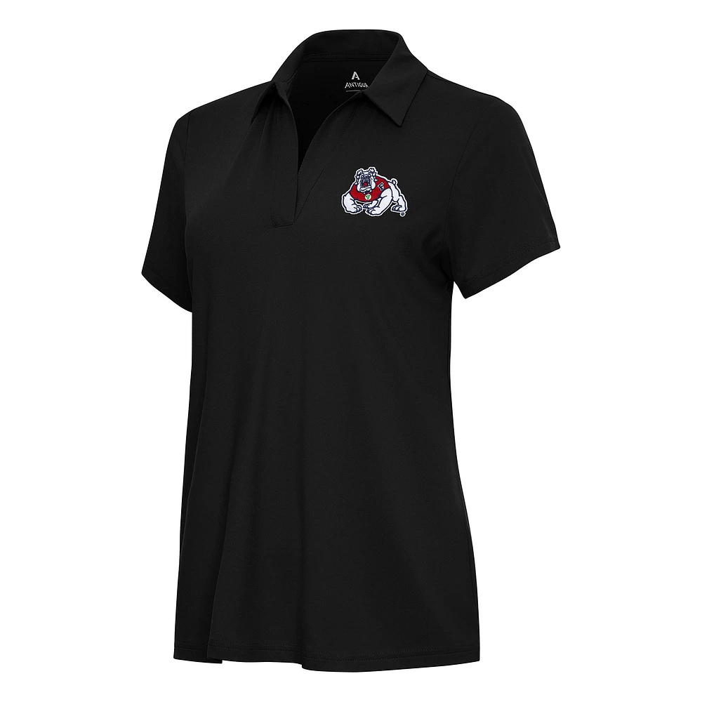 Women's Antigua Black Fresno State Bulldogs Era Polo