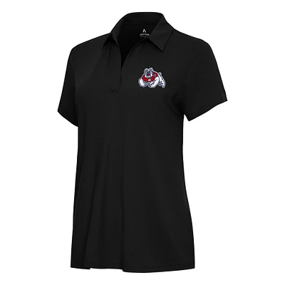 Women's Antigua Black Fresno State Bulldogs Era Polo