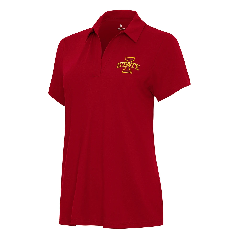 Women's Antigua Cardinal Iowa State Cyclones Era Polo